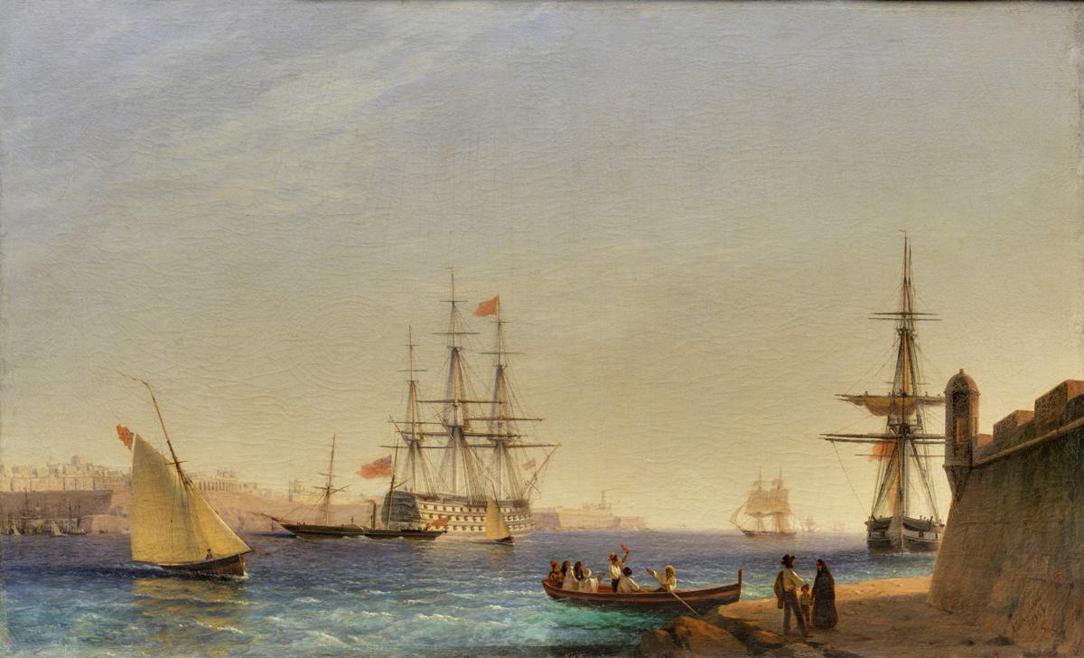 Порт ла Валетта на острове Мальта, Ivan Aivazovsky, 1844