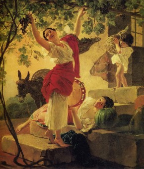 A Girl Picking Grapes in the Environs of Naples