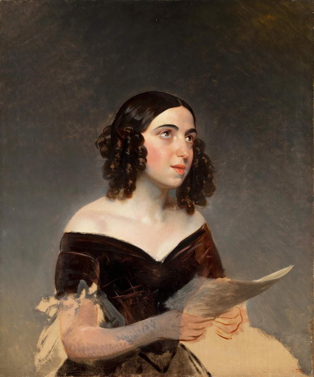 Портрет оперной певицы А. Я. Петровой, жены певца О. А. Петрова, Karl Bryullov, 1841