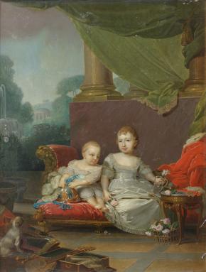 Портрет великого князя Николая Павловича и великой княжны Анны Павловны в детстве