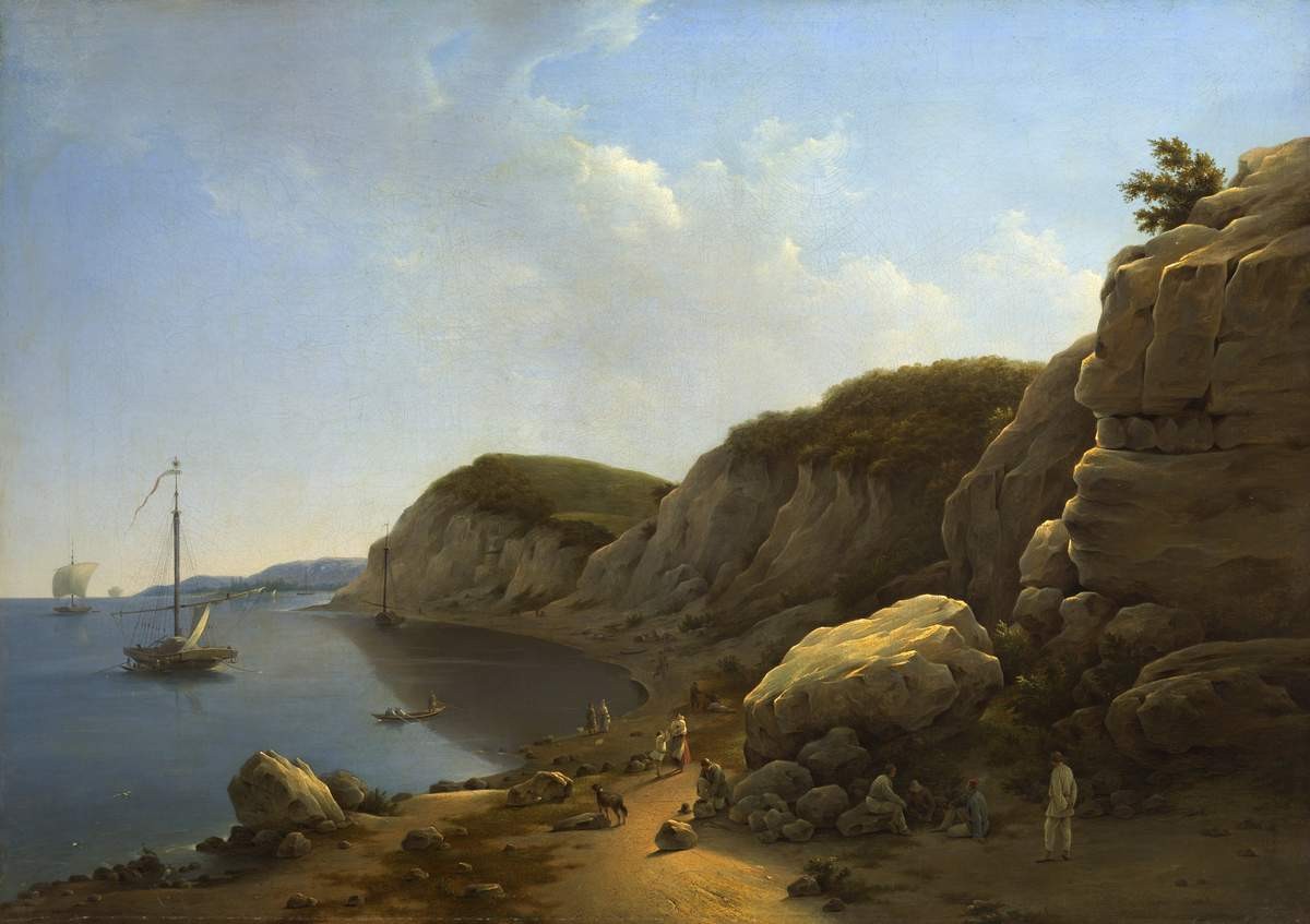 Вид Сюкеевских гор на Волге в Казанской губернии, Grigory Chernetsov, 1840