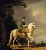 Portrait of Catherine II in Guards Uniform on her Horse Brilliant