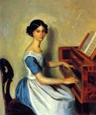 Portrait of Nadezhda Zhdanovich Playing the Piano