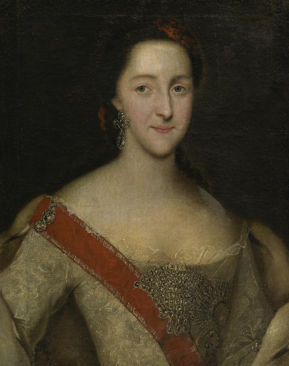 Портрет великой княгини Екатерины Алексеевны, Groot Georg Kristofor, 1740s (?)