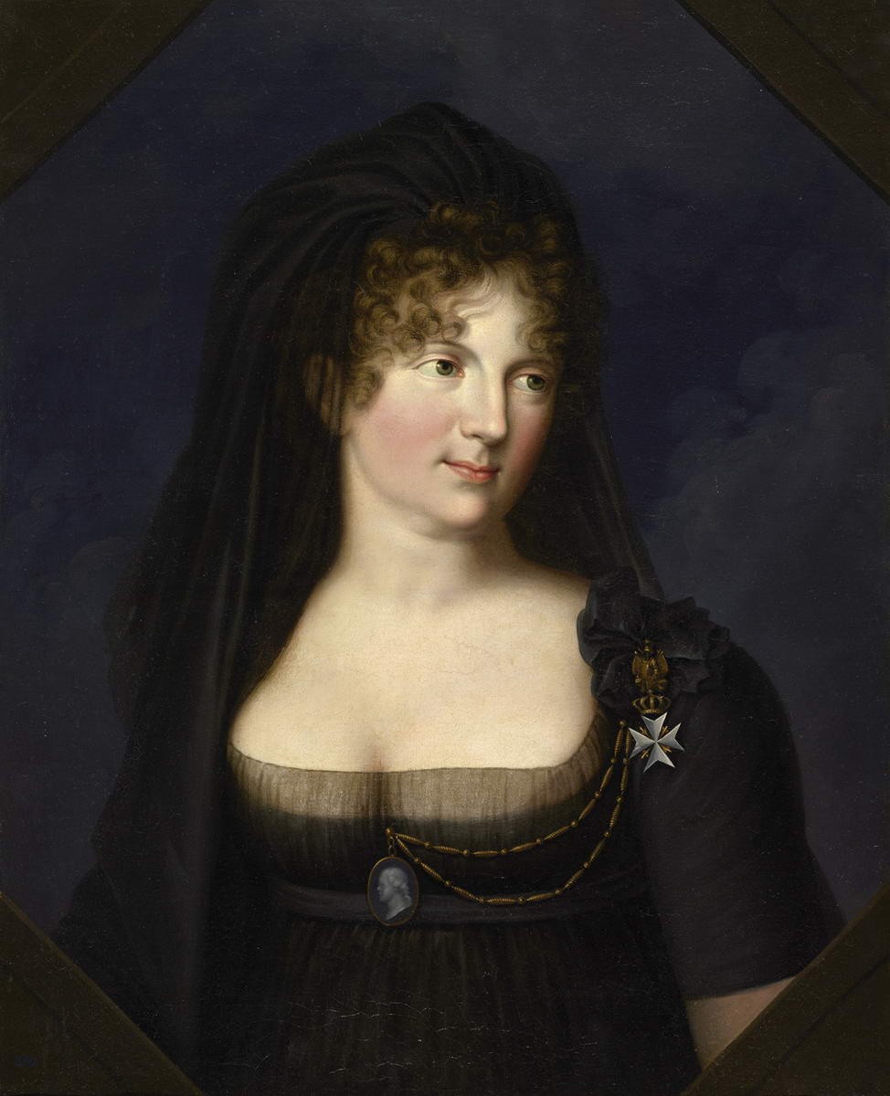 Портрет императрицы Марии Федоровны в траурном платье, Gerhard von Kügelgen, 1800s