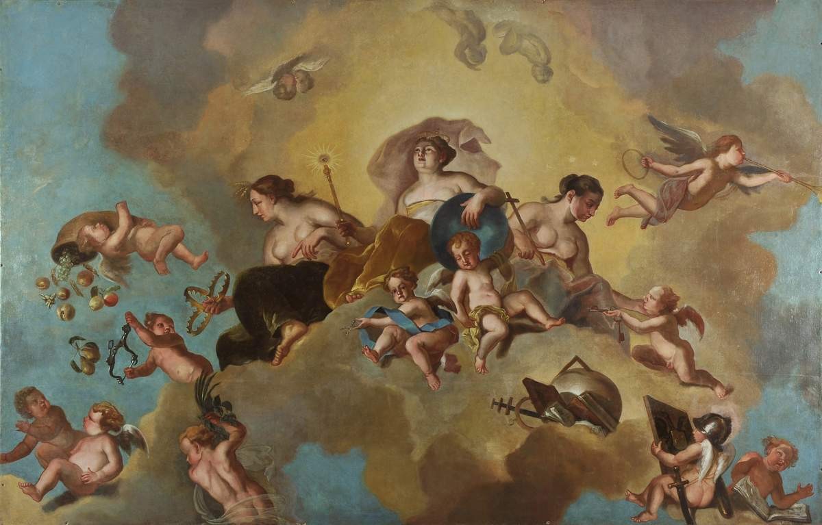 Плафон «Триумф России», Georg Gsell, 1719