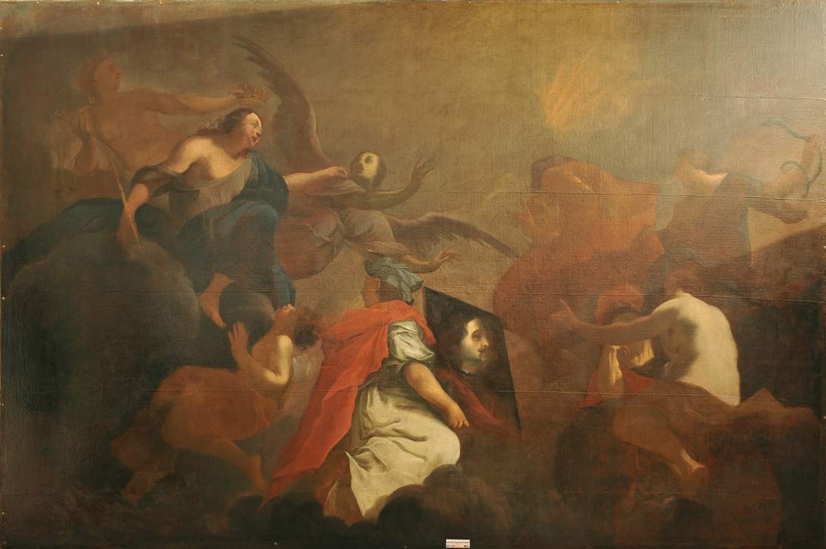 Плафон «Прославление деяний Петра I », early 18th century