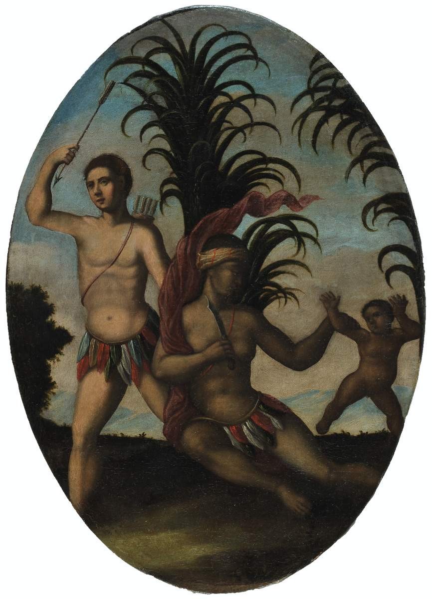 Медальон «Аллегорическое изображение Америки» (овальный), early 18th century