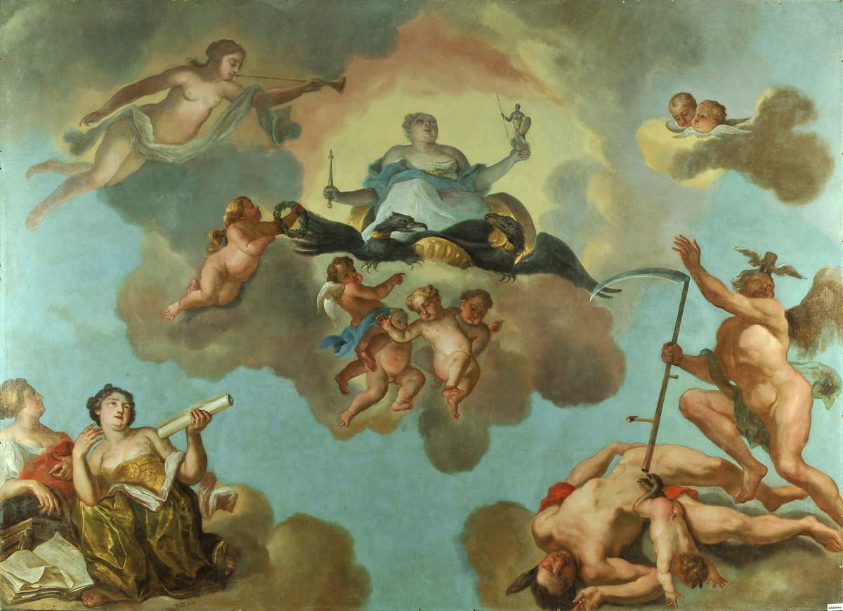 Плафон «Триумф Екатерины», Georg Gsell, early 18th century