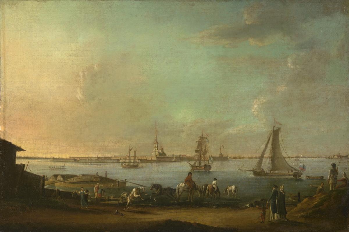 Вид на Петропавловскую крепость, Johann Georg Mayr, between 1796 and 1803 (?)