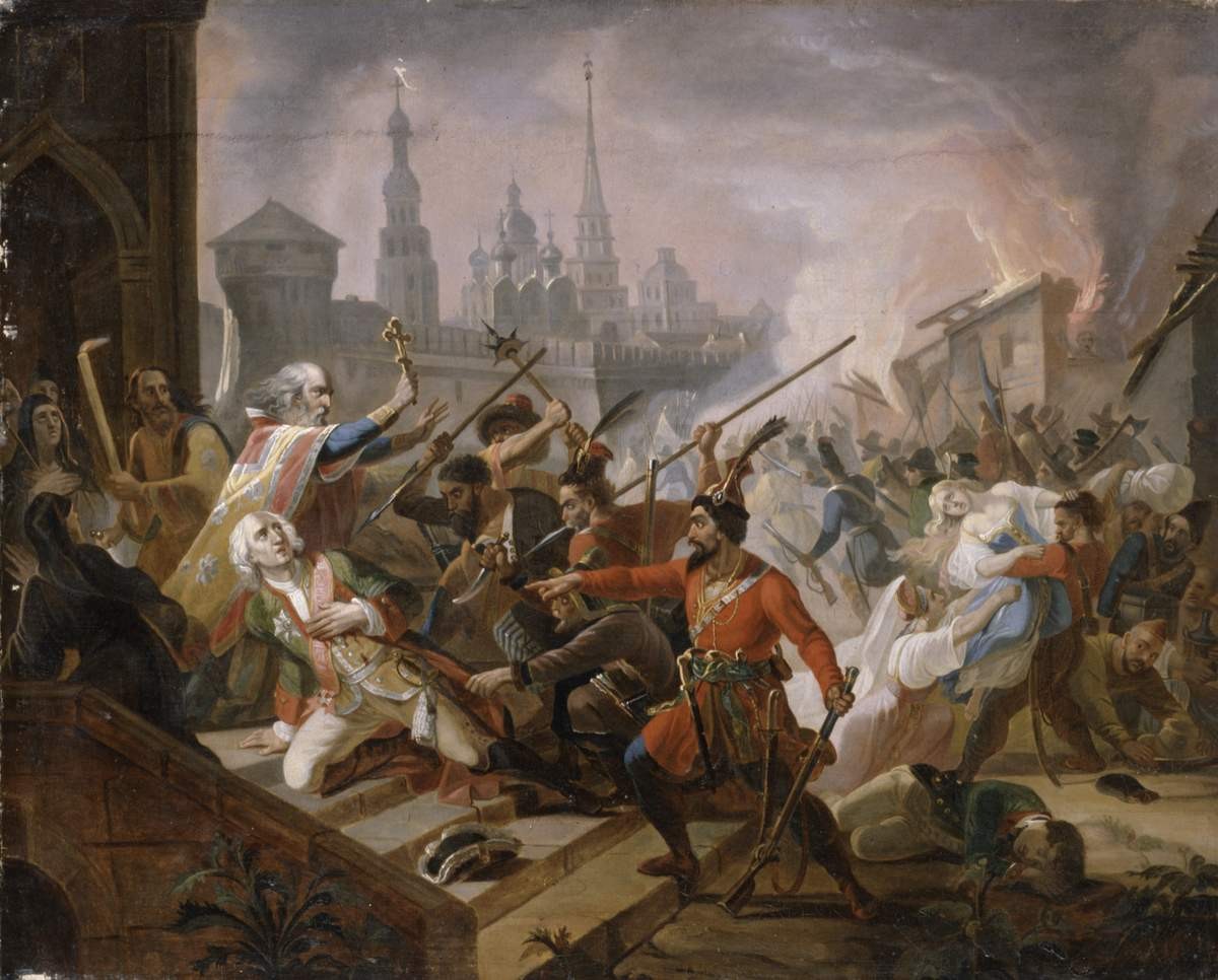 Штурм Пугачевым Казани, Otto Friedrich Theodor von Möller, 1847