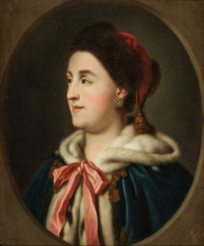Портрет Екатерины II в меховой шапке