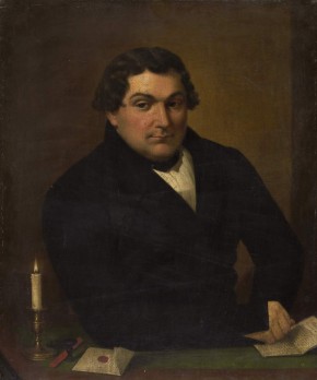 Портрет мужчины с письмом и свечой