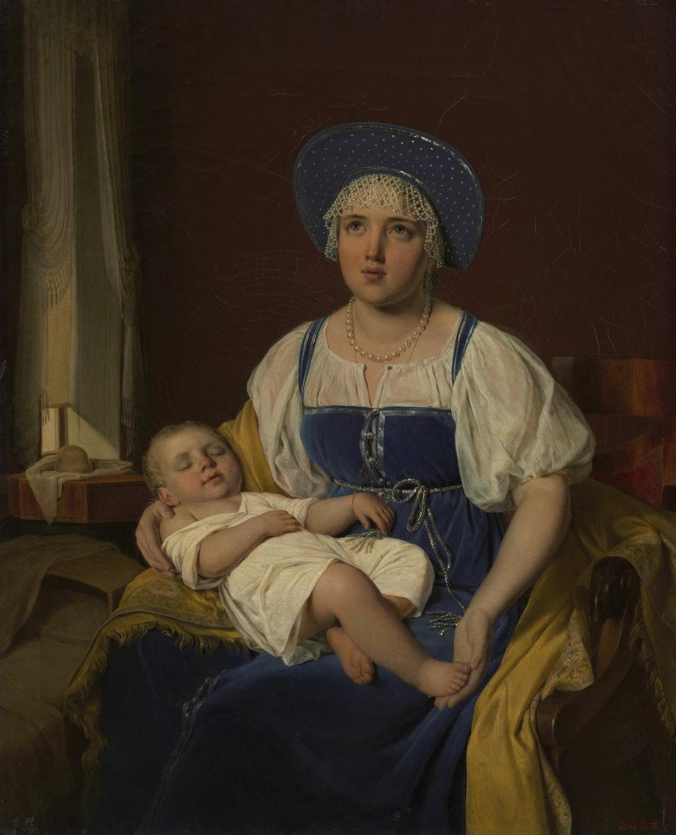 Кормилица с ребенком, Alexey Venetsianov, second quarter of the 19th century