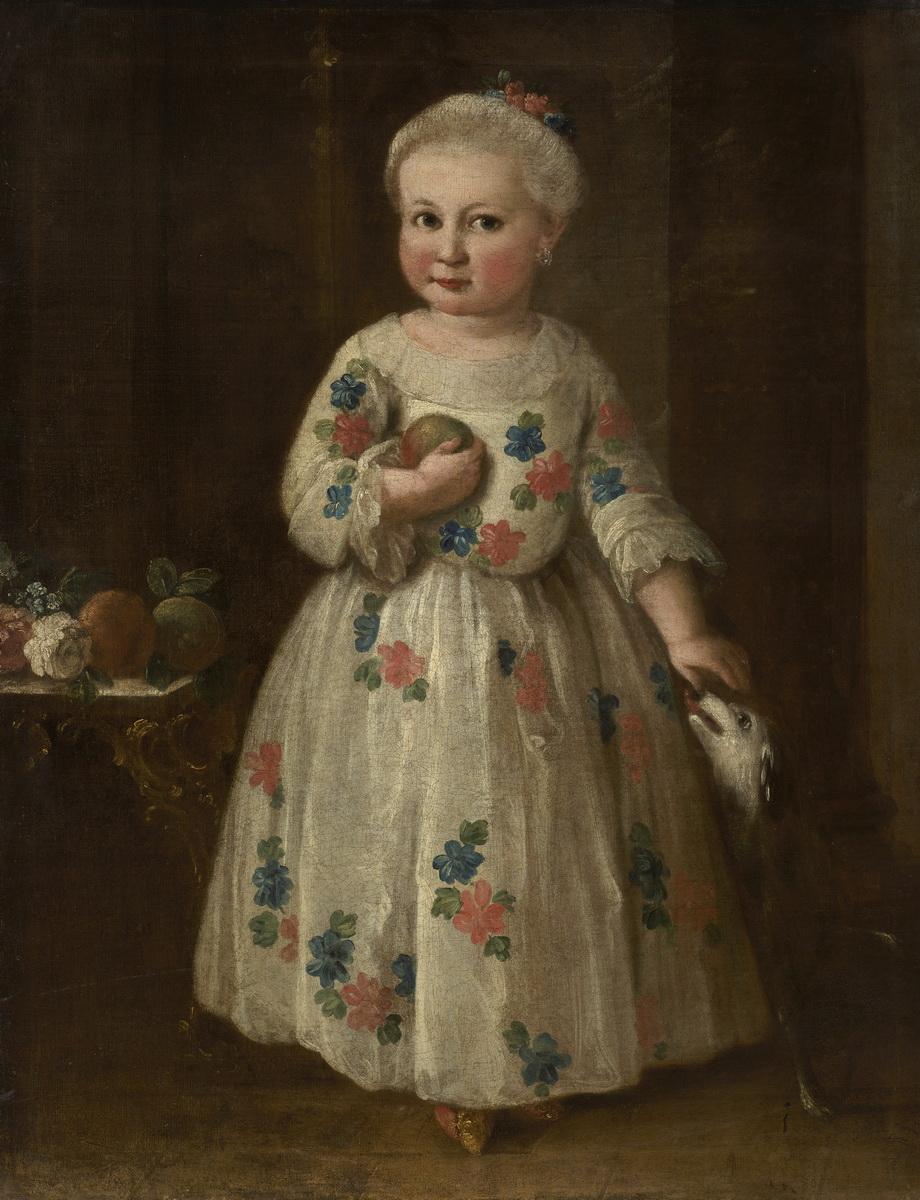 Портрет девочки с собакой, mid-18th century