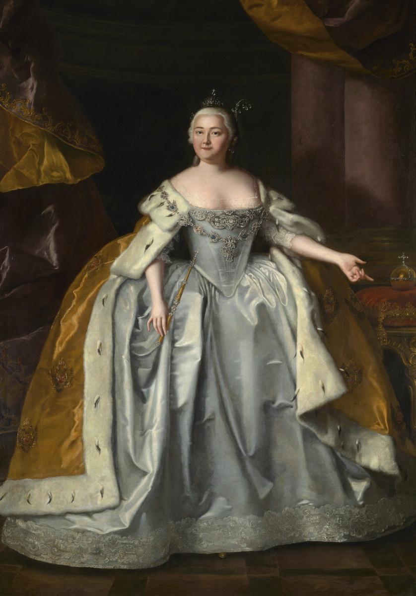 Портрет Елизаветы Петровны, Louis Caravaque, 1740s – early 1750s (no earlier than 1743)