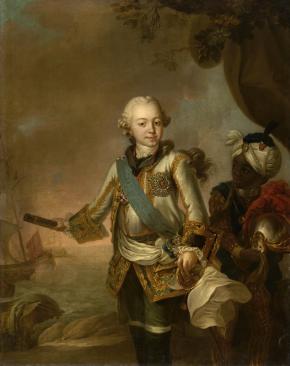 Портрет великого князя Павла Петровича с арапчонком. 1765
