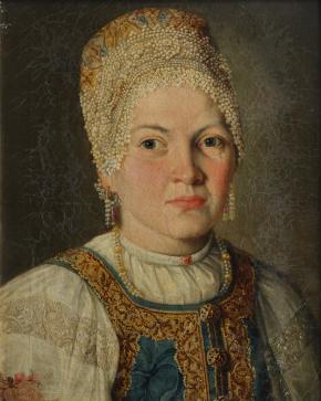 Портрет женщины в русском костюме