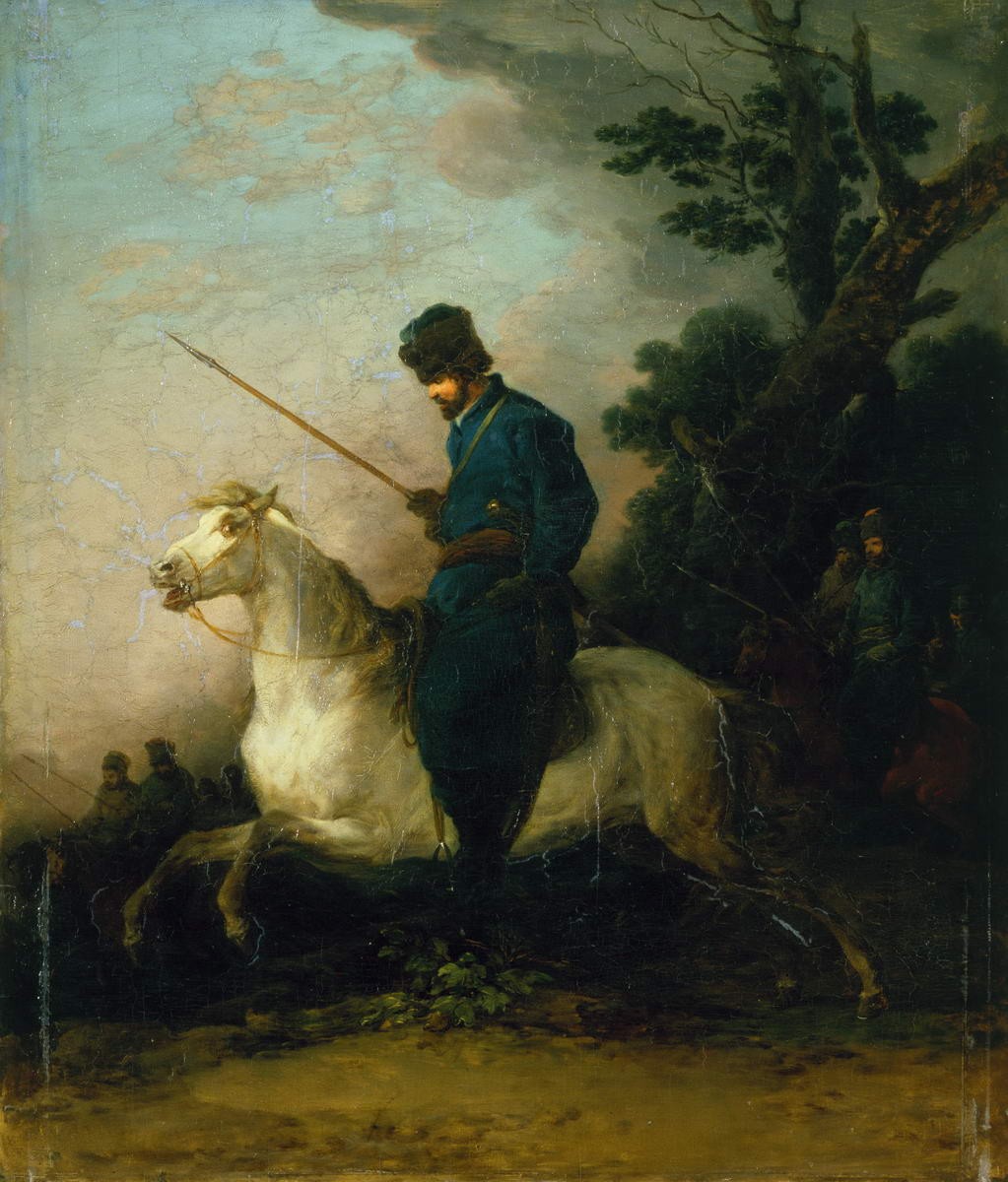 Казак с пикой на лошади, Alexander Orlowski, late 1800s – early 1810s