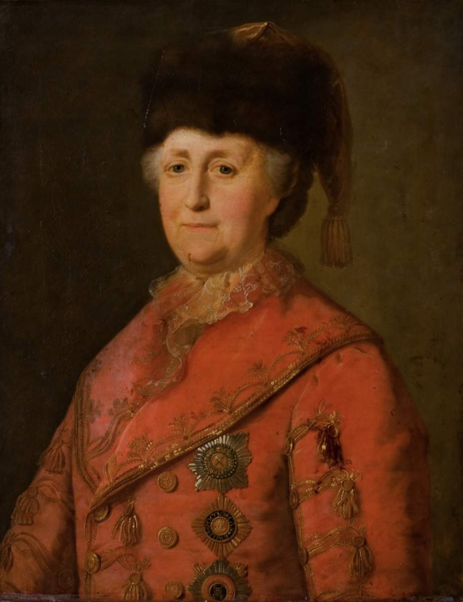 Портрет Екатерины II в дорожном костюме, Mikhail Shibanov, 1787