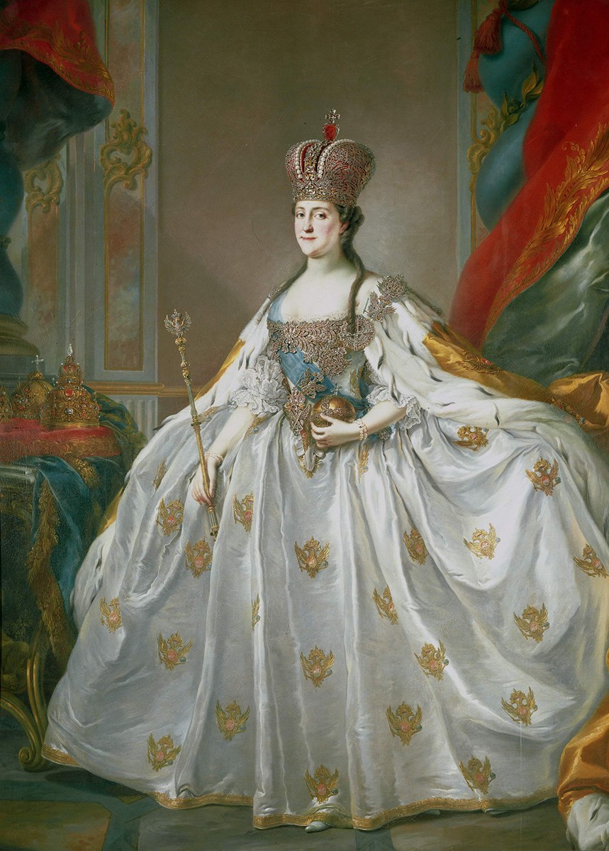 Портрет императрицы Екатерины II, Stefano Torelli, between 1763 and 1766