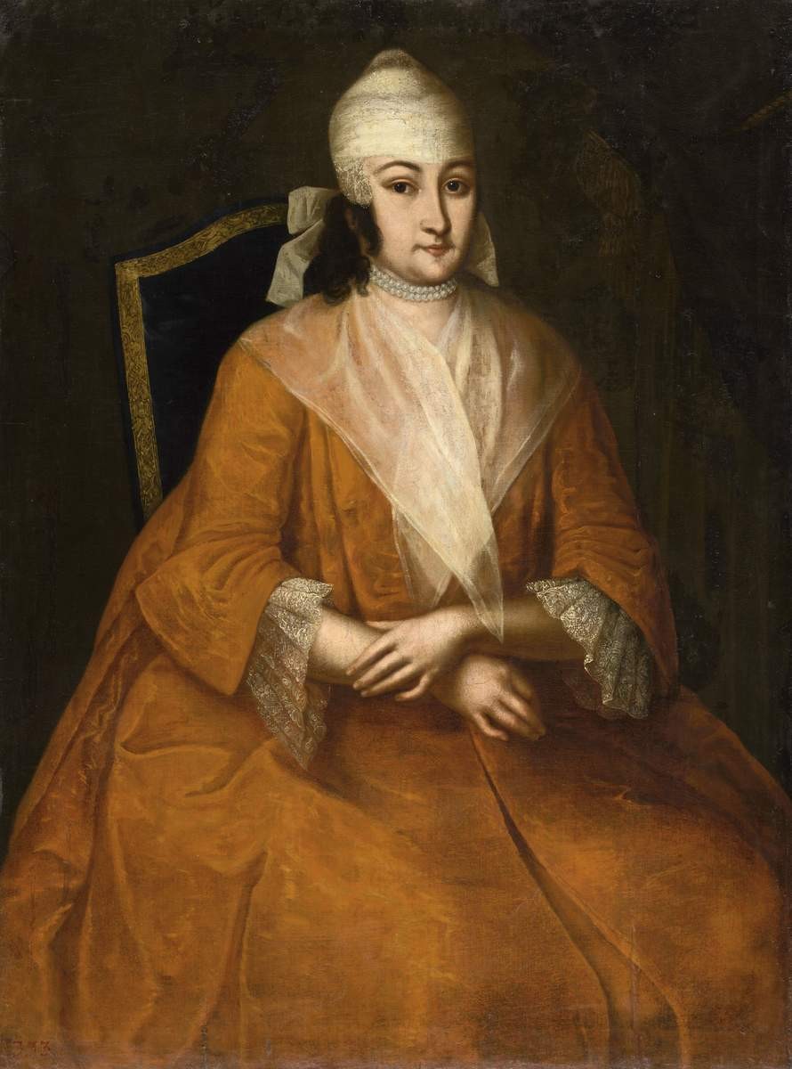 Портрет Анны Леопольдовны в оранжевом платье, Ivan Vishnyakov, between 1740 and 1746