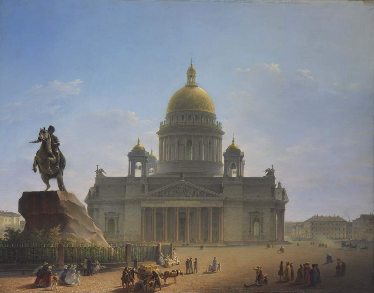Исаакиевский собор и памятник Петру I, Maxim Vorobiev, 1844