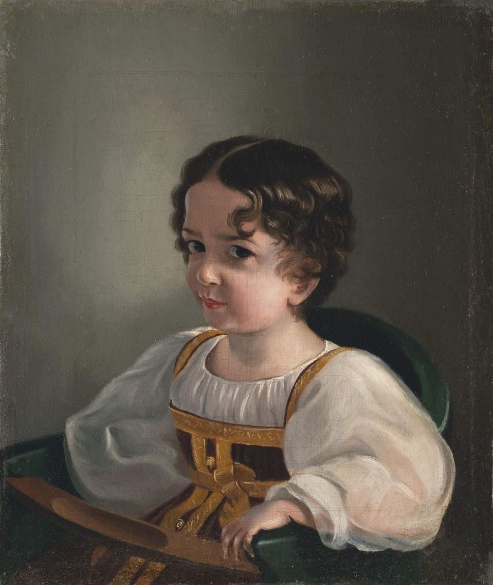 Портрет девочки, сидящей в кресле, Fedor Tulov, 1845-1849