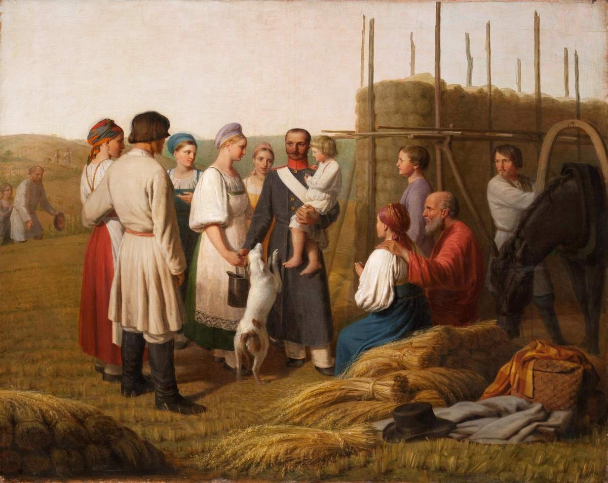 Возвращение солдата, Alexey Venetsianov, late 1830s