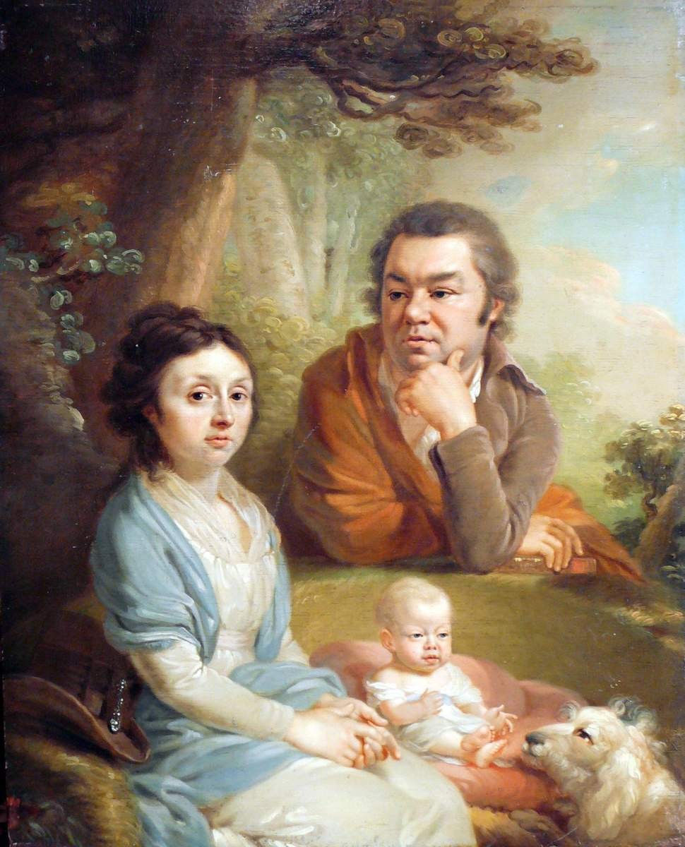 Семейный портрет (В. А. и А. С. Небольсины с ребенком?), Vladimir Borovikovsky, late 1790s