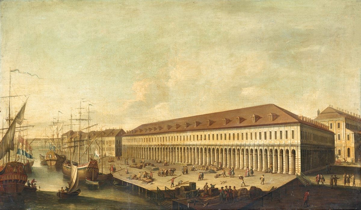Биржа и Гостиный двор, third quarter of the 18th century