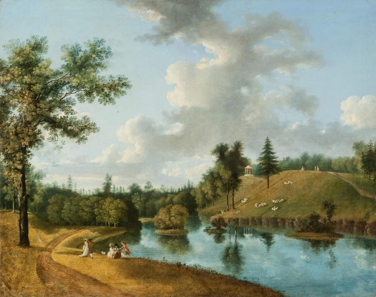 Вид парка в усадьбе П. Г. Демидова Сиворицы под Петербургом, Semyon Shchedrin, 1790s