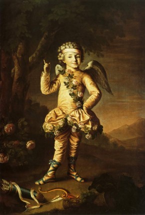 Portrait of the Serf Actor Ivan Yakimov Dressed as Cupid