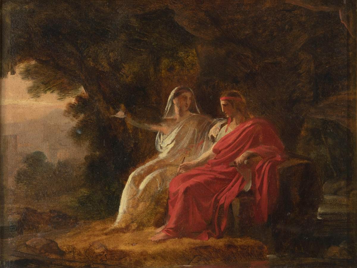 Беседа Нумы Помпилия с нимфой Эгерией, Karl Bryullov, between 1824 and 1828