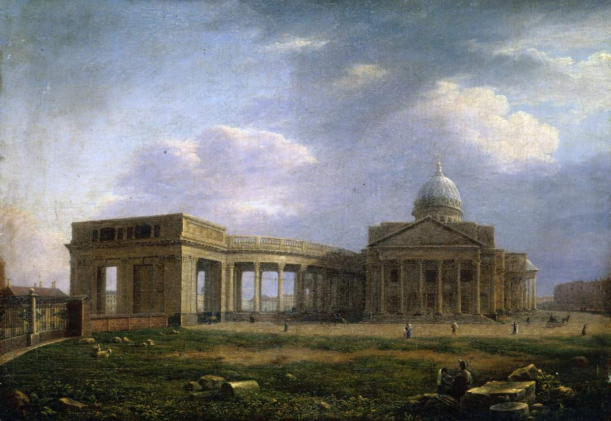 Вид на Казанский собор с западной стороны, Maxim Vorobiev, c. 1809