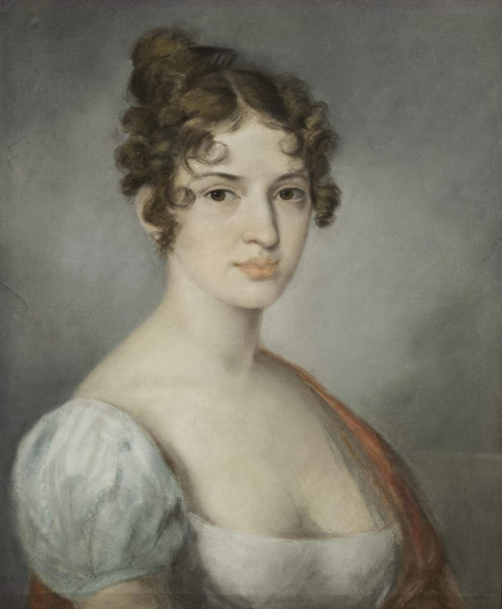 Портрет неизвестной в белом платье, Alexey Venetsianov, 1810s