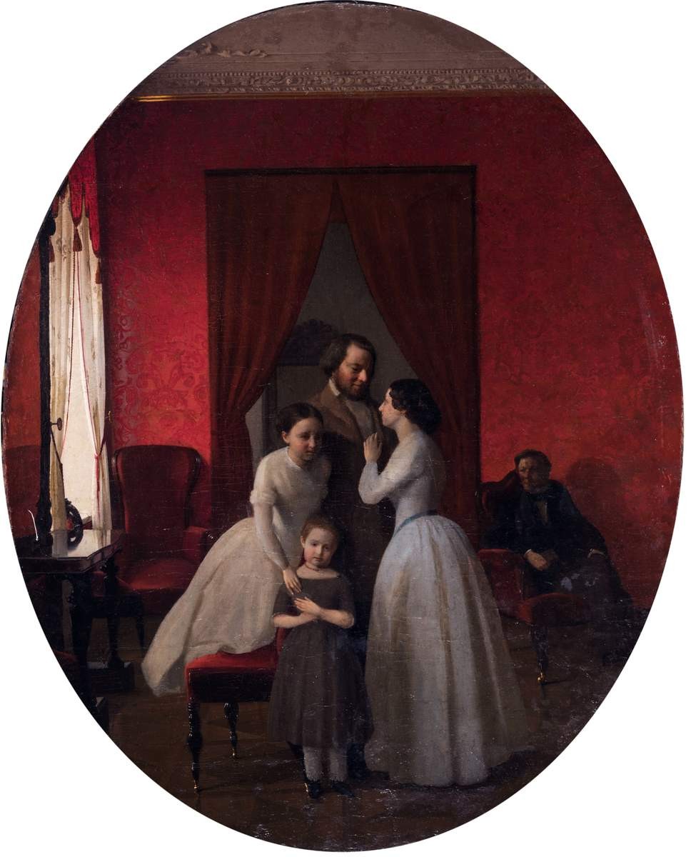 Портрет семьи Латкиных, Sergey Zaryanko, 1848–1849