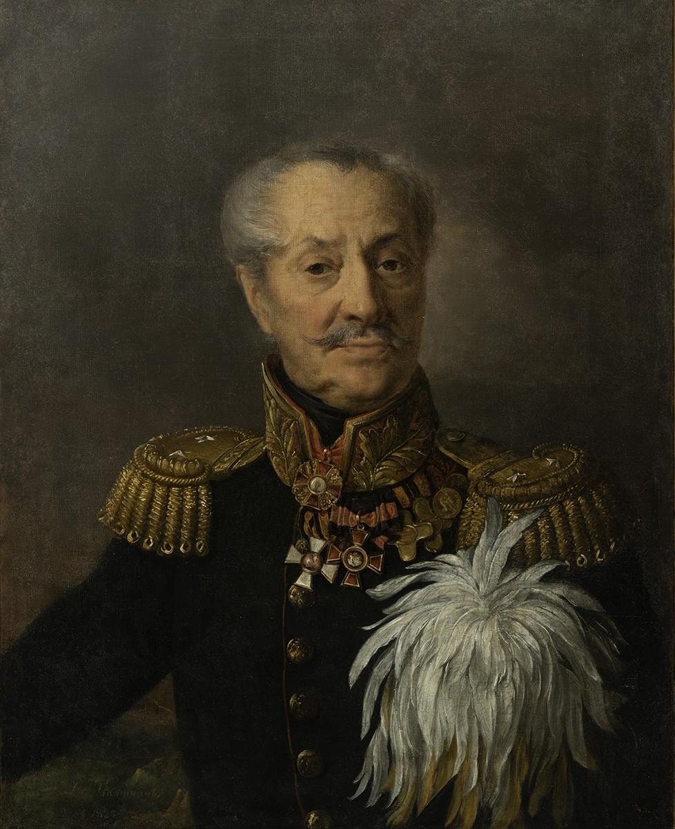 Портрет генерал-майора Л. Я. Неклюдова, Vasily Andreevich Tropinin, 1825