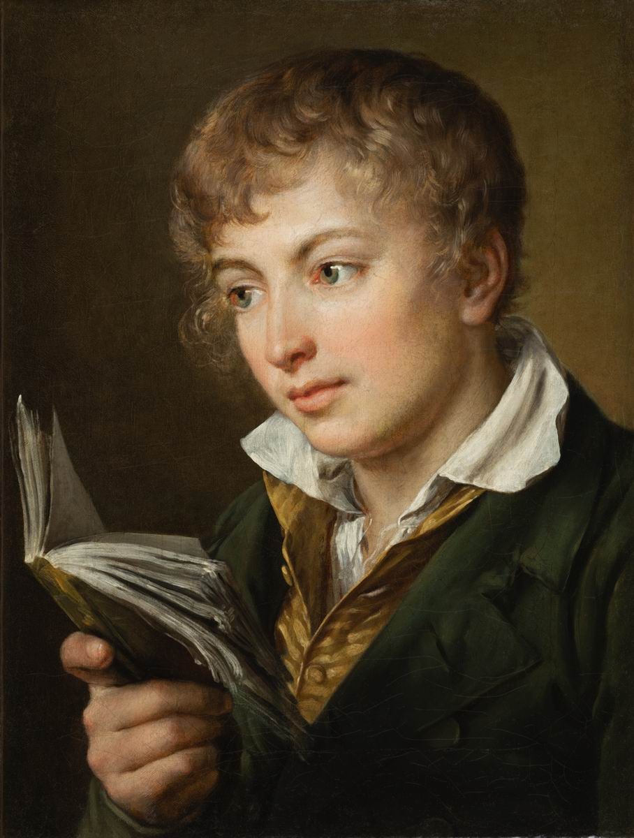 Портрет мальчика с книгой, Vasily Andreevich Tropinin, 1810s–1820s