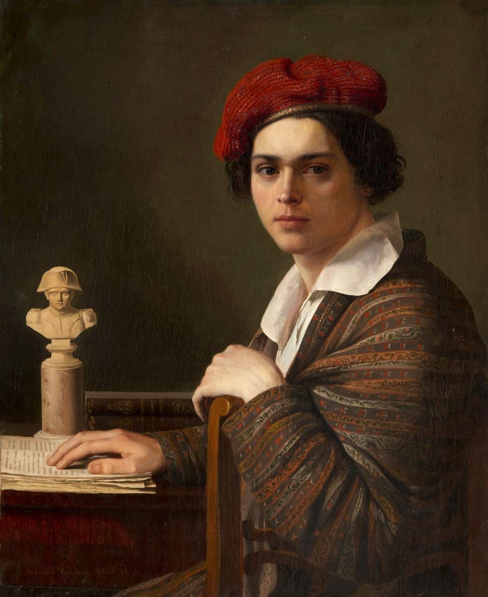 Портрет молодого человека, Nikolay Alekseyevich Burdin, 1841