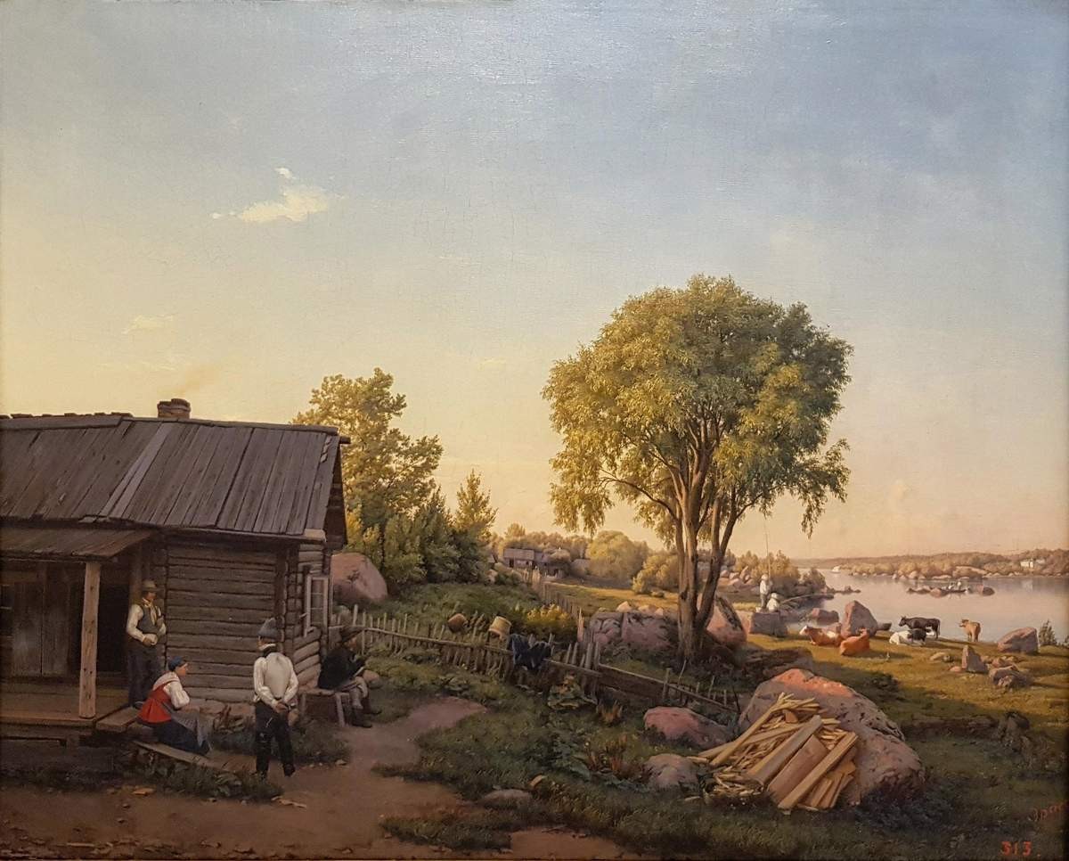 Вид близ Выборга, Mikhail Spiridonovich Erassi, no later than 1852