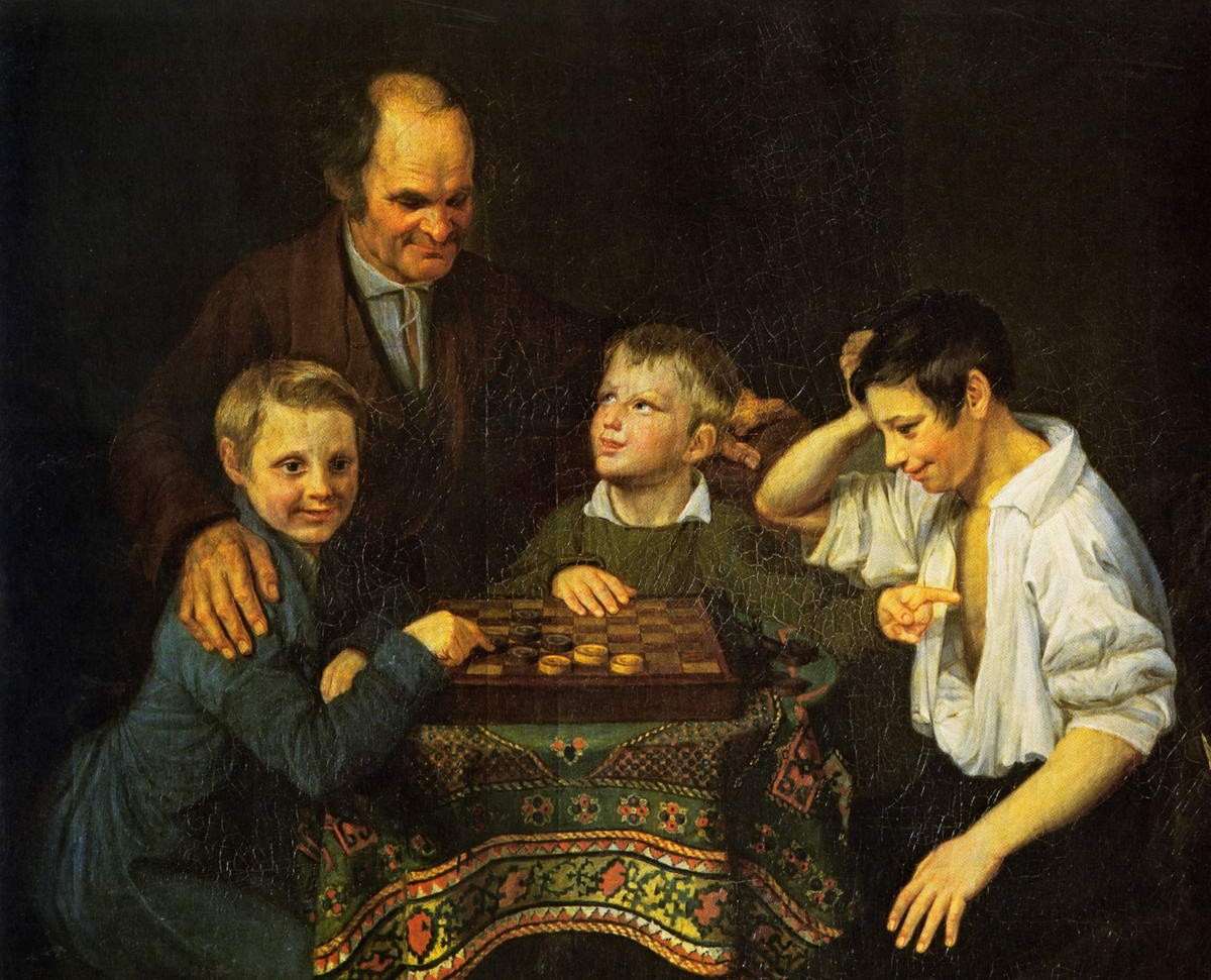 Игра в шашки, Пнин Петр Иванович, 1824