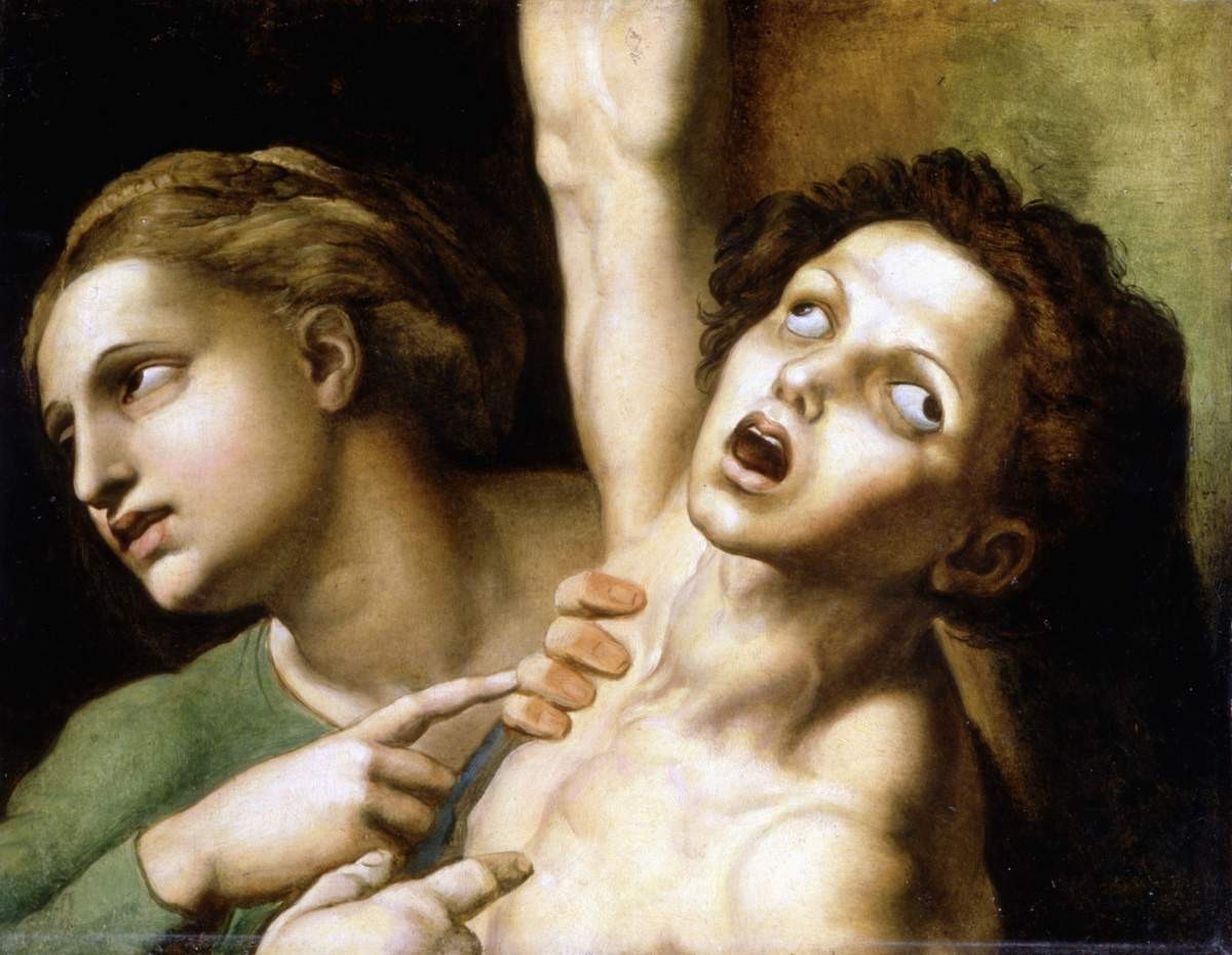 Бесноватый и женщина, Alexander Ivanov, 1830s (no later than 1839)