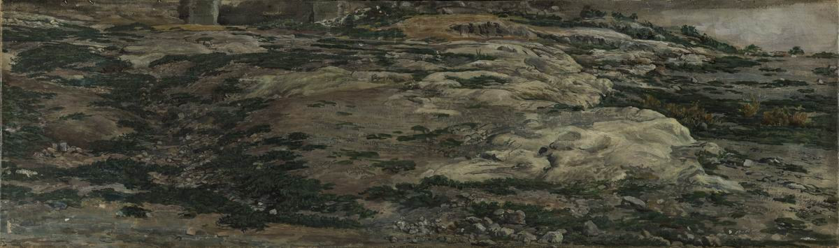 Земля и камни около стен монастыря Св. Павла в Альбано, Alexander Ivanov, 1833-1857