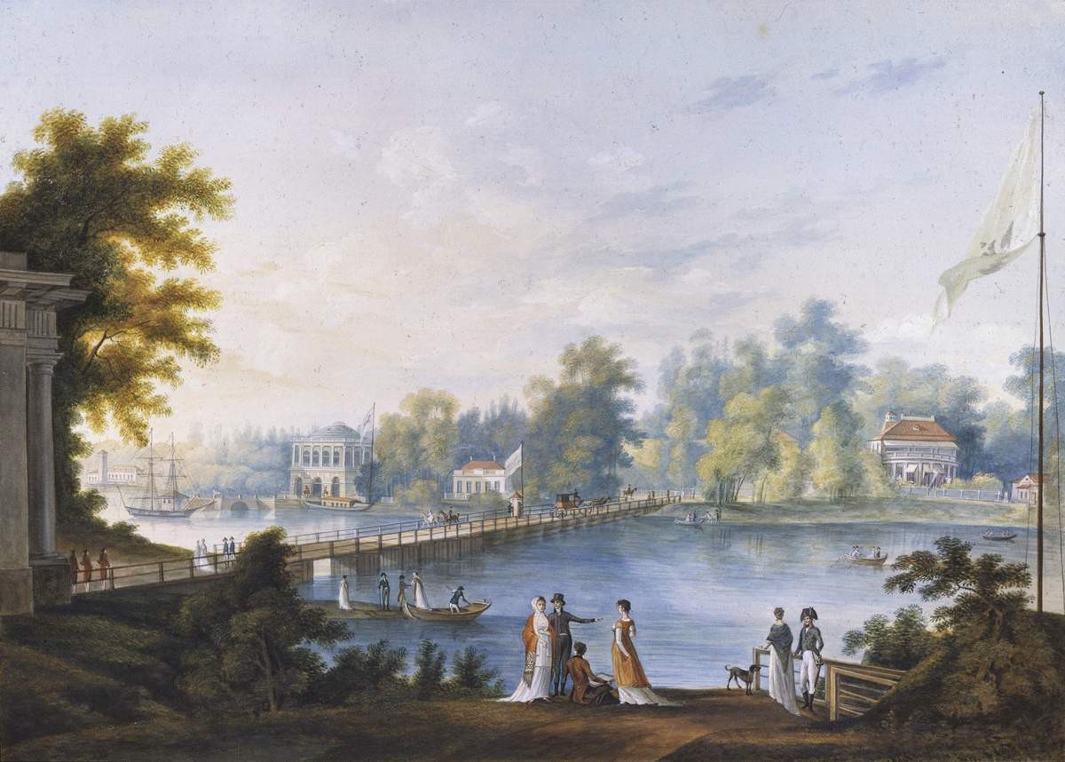 Вид на Большую Невку и дачу Строганова, Semyon Shchedrin, 1804