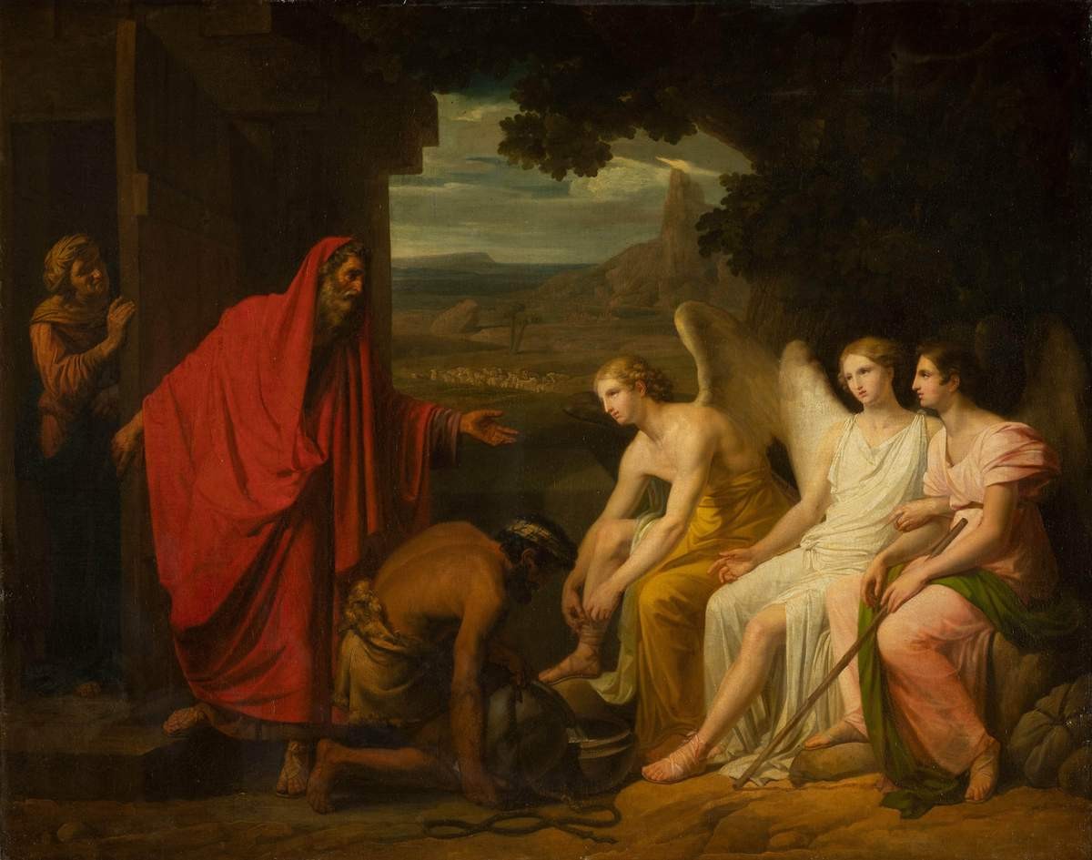 Явление Божие Аврааму у дуба мамврийского в виде трех ангелов, Karl Bryullov, 1821