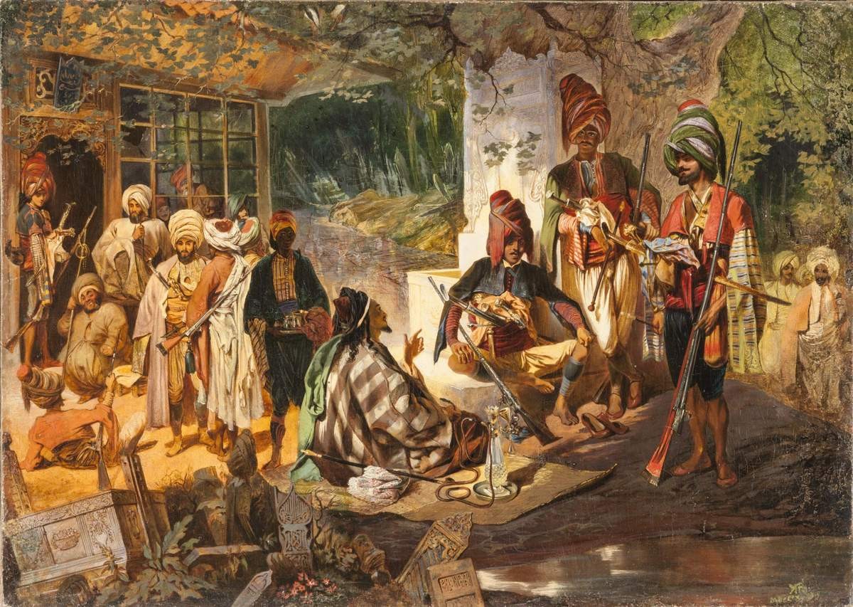 Восточная сцена. Турецкая почетная стража, Grigory Gagarin, 1840s