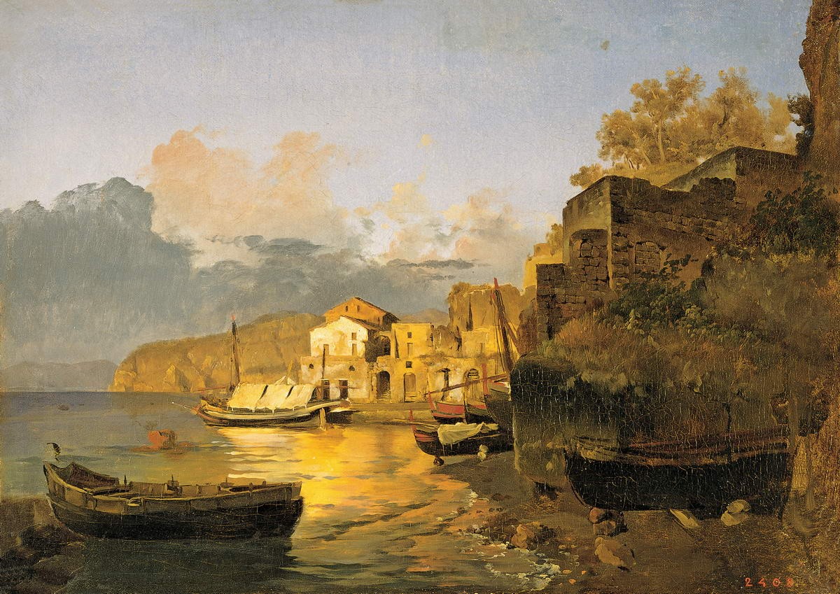 Малая гавань в Сорренто. Вечер, Sylvester Shchedrin, late 1820s (1829?)