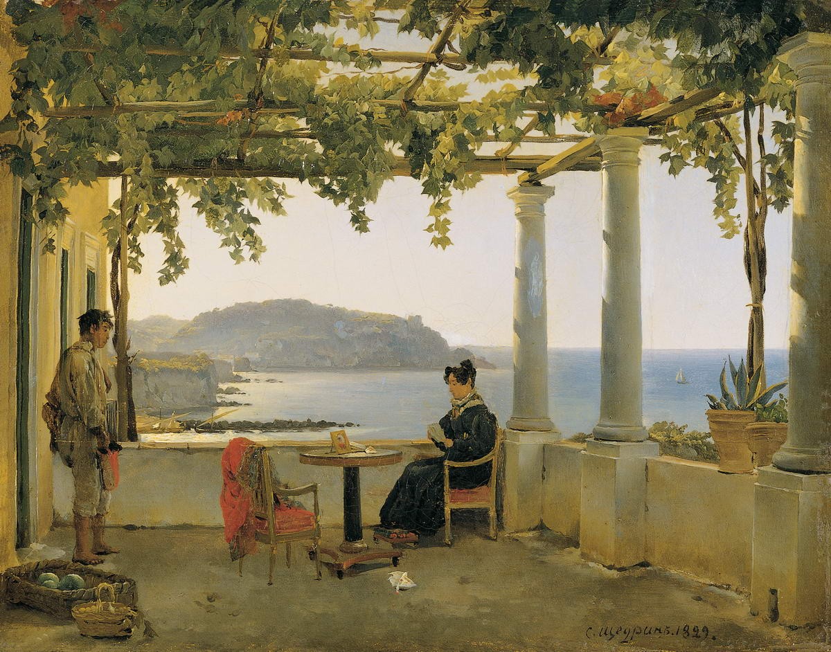 На веранде (на острове Иския?), Sylvester Shchedrin, 1829