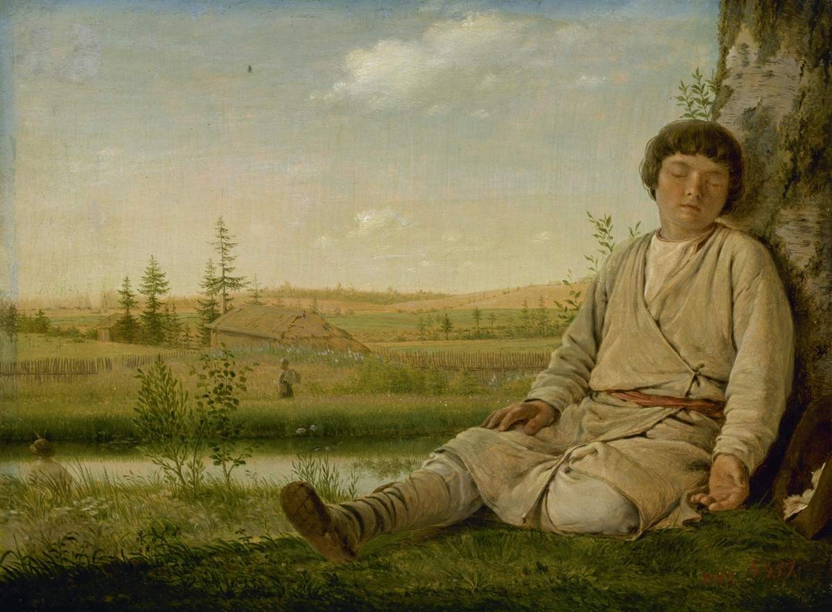 Спящий пастушок, Alexey Venetsianov, between 1823 and 1826